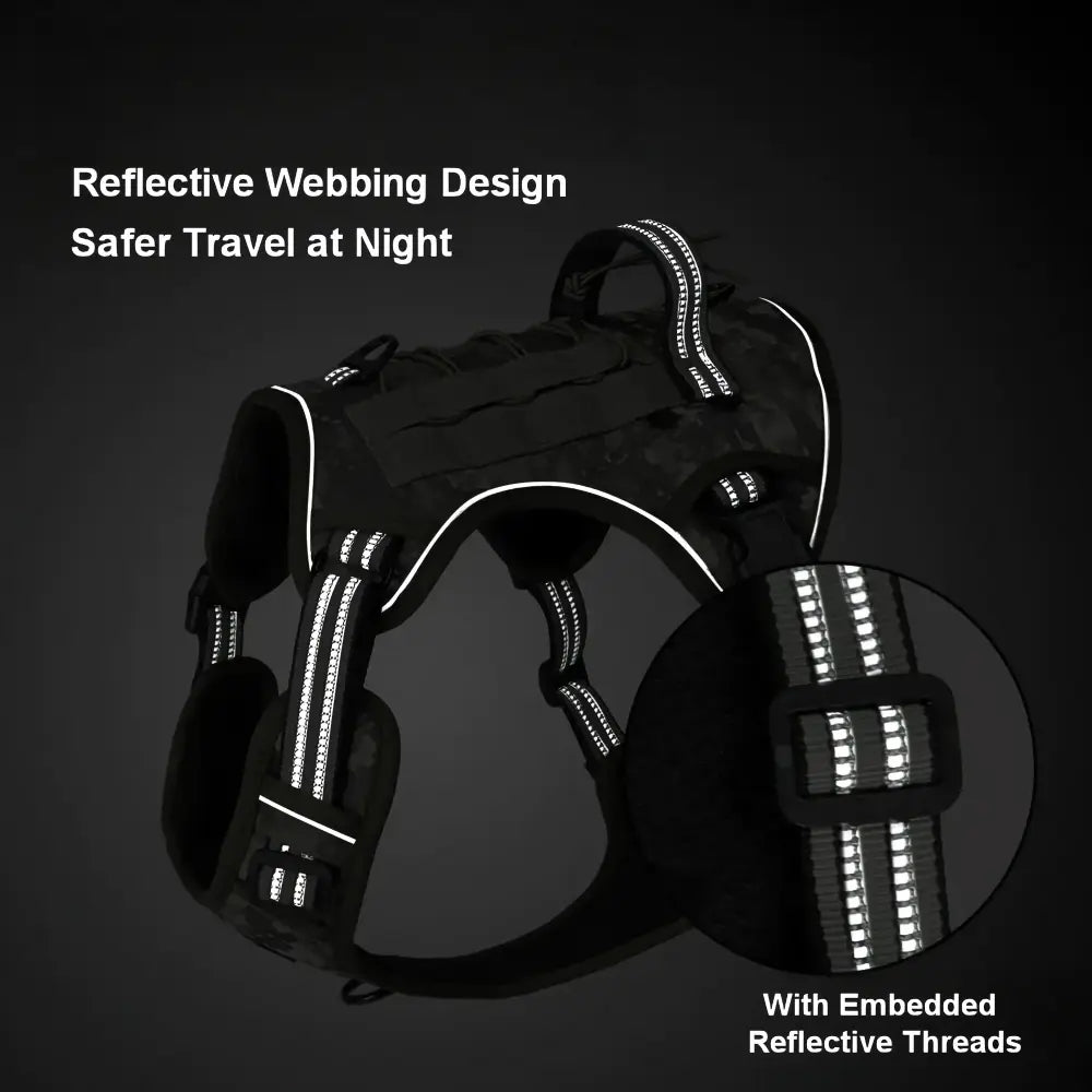 Tactical dog harness for large dogs – close-up