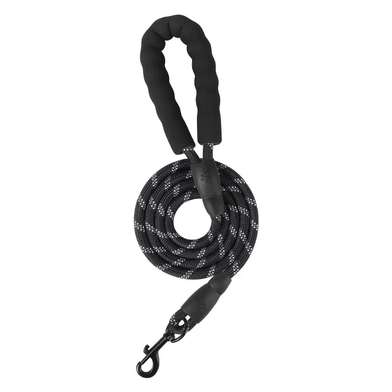 Braided nylon dog leash for large dogs – durable design