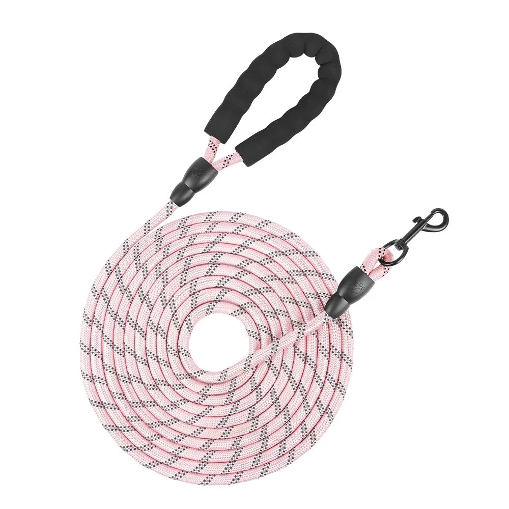 Retractable-style dog leash for large dogs – close-up