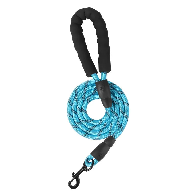 Large dog leash with reflective detailing – close-up