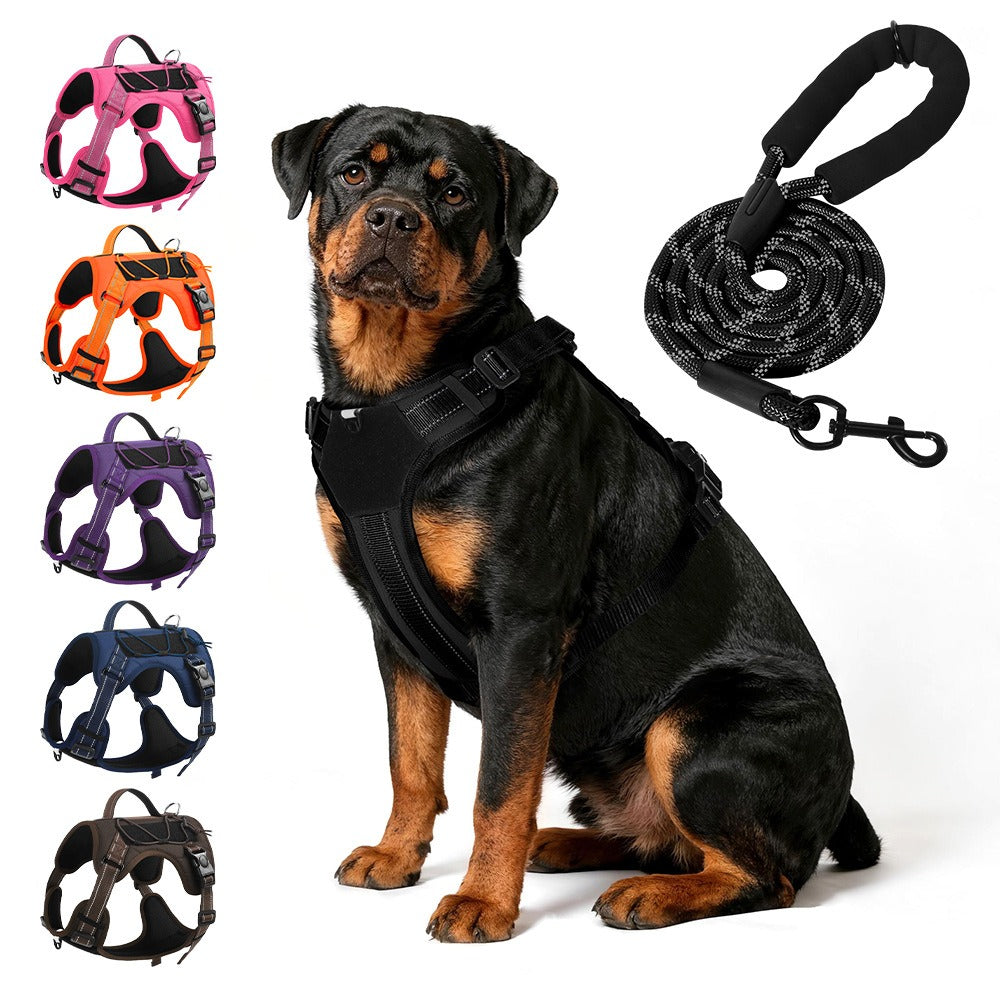 Heavy duty large dog harness and leash set – product detail