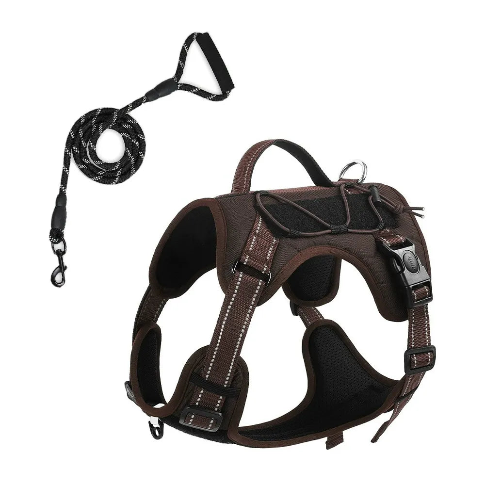 Large dog harness with leash options – product detail