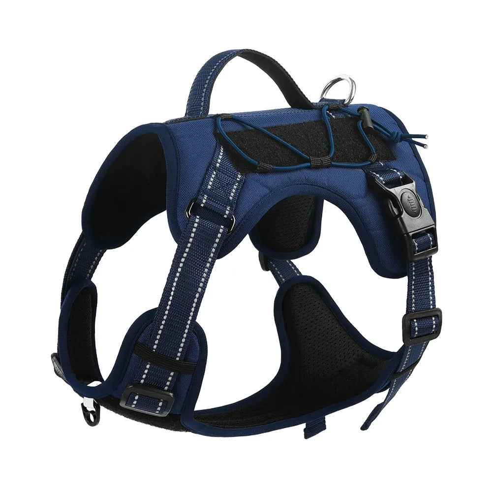 Large dog harness with reflective leash – detail