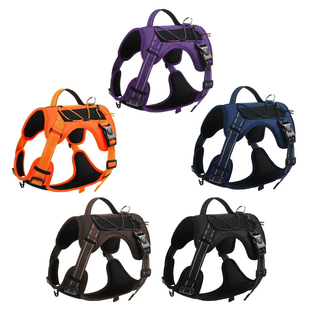 Reflective no pull dog harness for large dogs